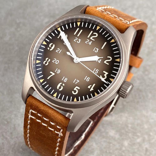 Titanium pilot burgundy 39mm - titanium,