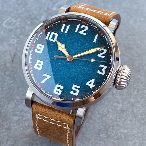47mm blue pilot men watch - blue,